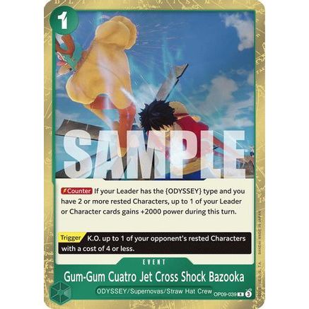 Gum-Gum Cuatro Jet Cross Shock Bazooka (OP09-039) - Emperors in the New World Foil