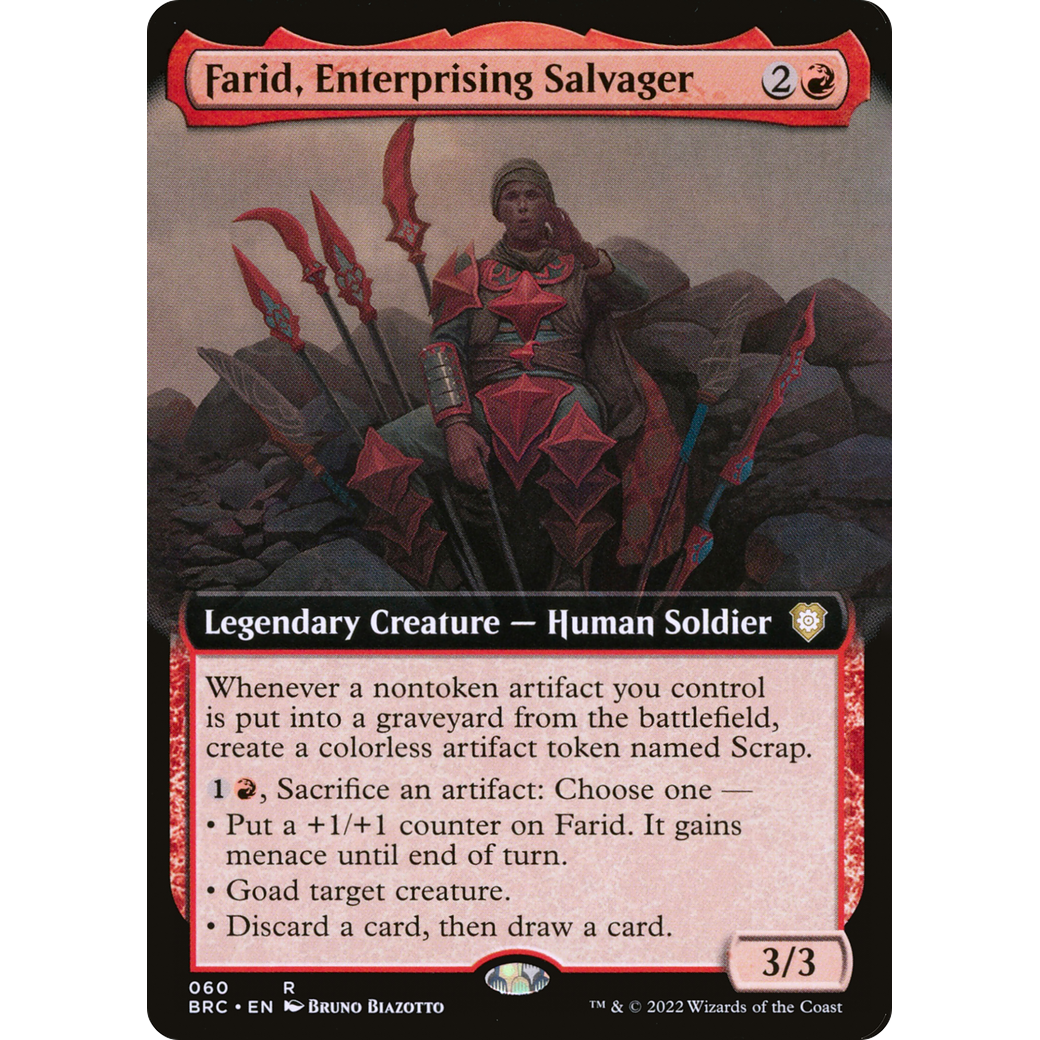 Farid, Enterprising Salvager (Extended Art) (BRC-060) - The Brothers' War Commander: (Extended Art)