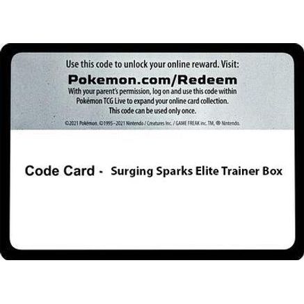 Code Card - Surging Spark Elite Trainer Box - SV08 Surging Sparks