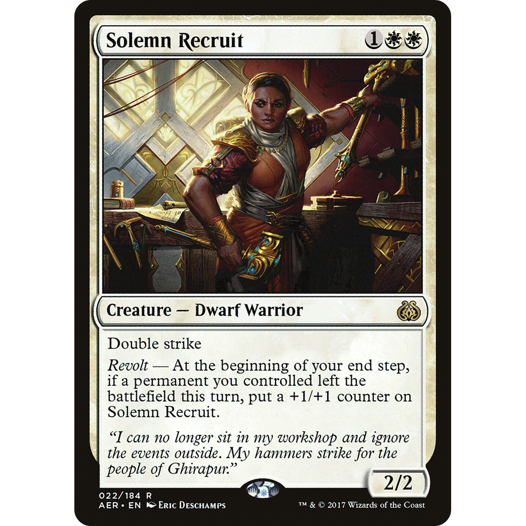 Solemn Recruit (AER-022) - Aether Revolt Foil