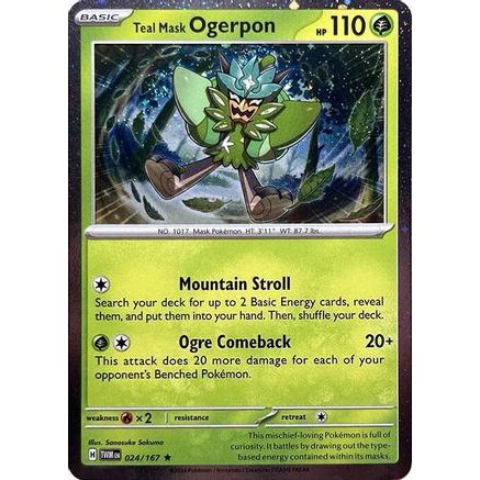 Teal Mask Ogerpon (Cosmos Holo) 24 - Miscellaneous Cards & Products Holofoil