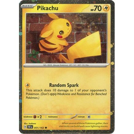 Pikachu - 051/162 (Cosmo Holo) 51 - Miscellaneous Cards & Products Holofoil
