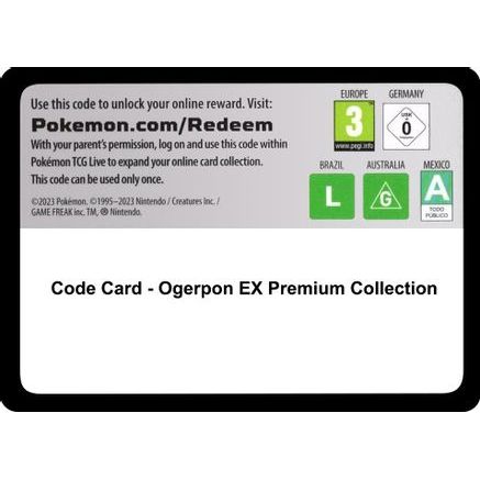 Code Card - Ogerpon EX Premium Collection - Miscellaneous Cards & Products