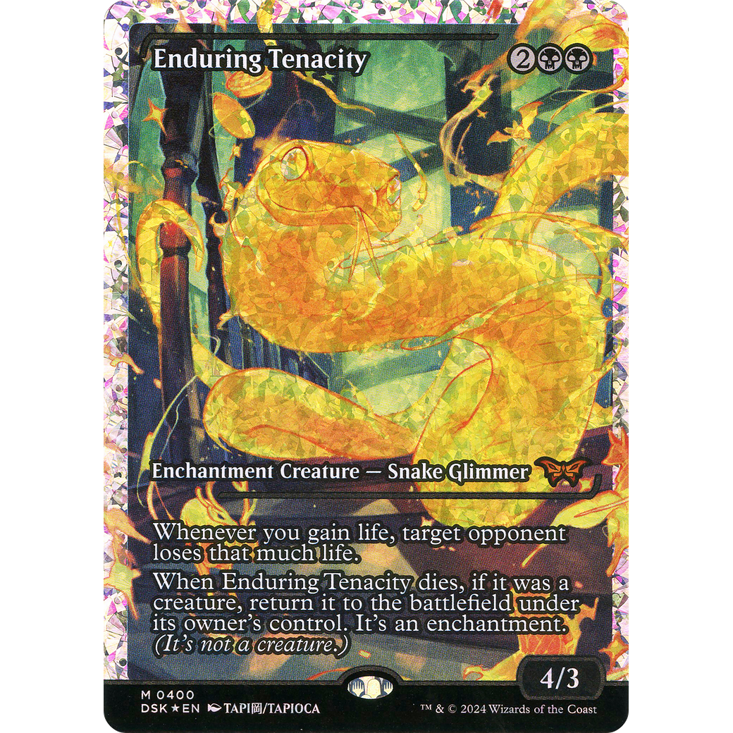 Enduring Tenacity (DSK-400) - Duskmourn: House of Horror: (Showcase) Foil