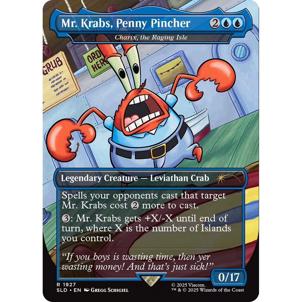 Mr. Krabs, Penny Pincher - Charix, the Raging Isle (SLD-1927) - Secret Lair Drop / Mr. Krabs, Penny Pincher (Borderless)