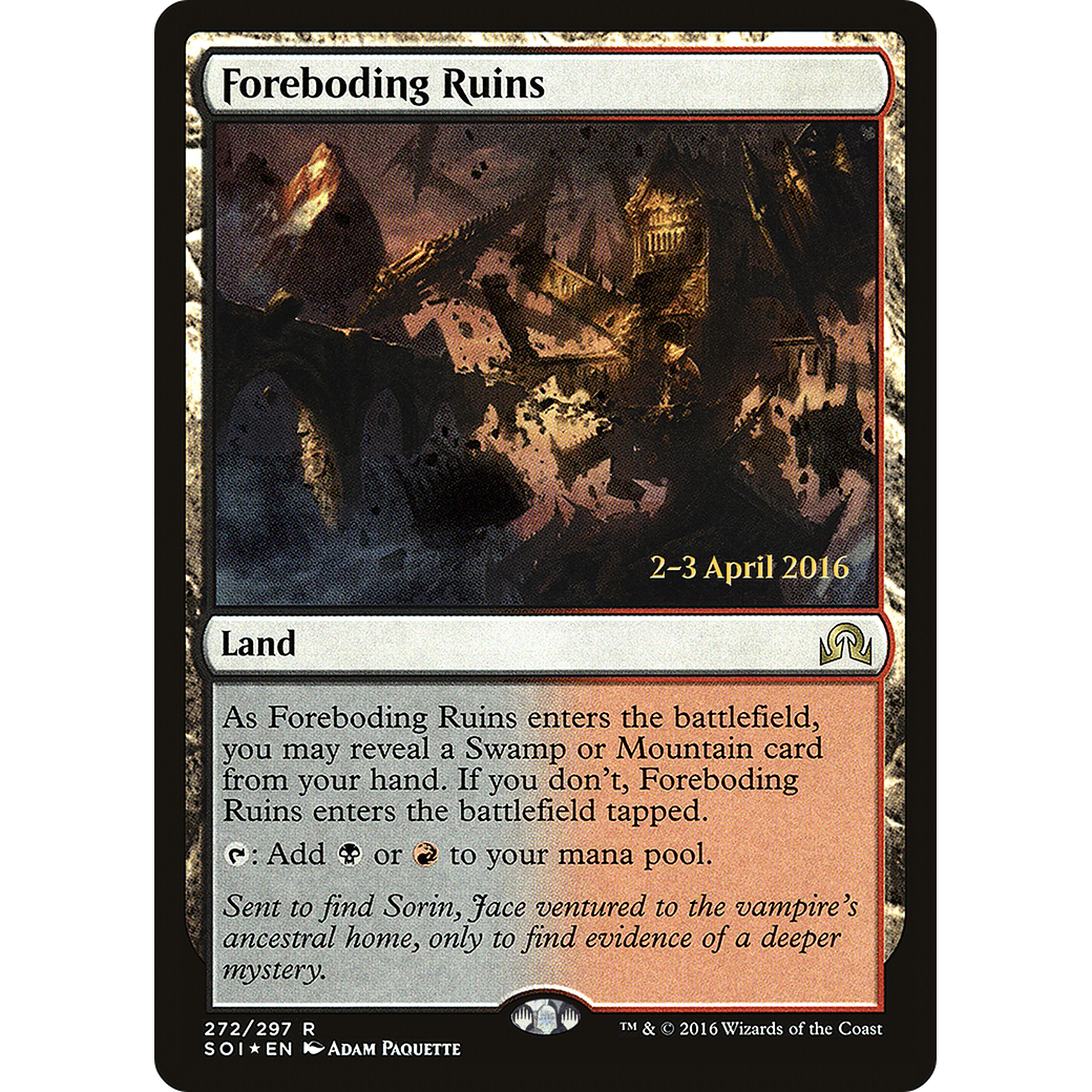 Foreboding Ruins (PRE-272) - Shadows over Innistrad Promos Foil