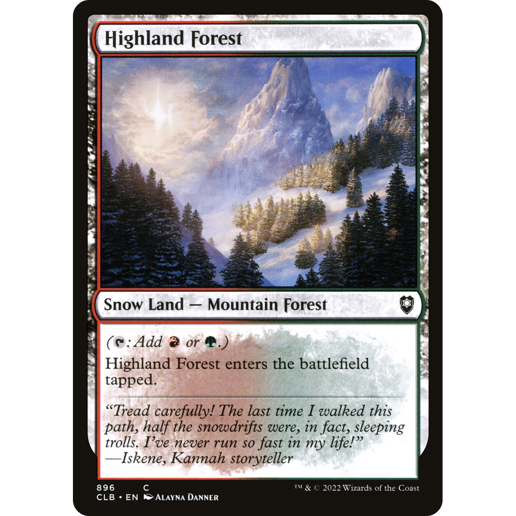 Highland Forest (CLB-896) - Commander Legends: Battle for Baldur's Gate: (snow)