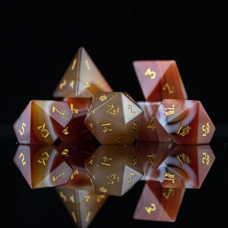 Red Agate 7-set Stone Dice