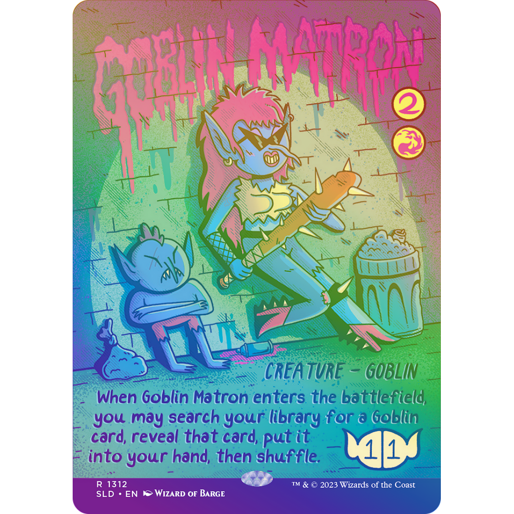 Goblin Matron (Rainbow Foil) (SLD-1312) - Secret Lair Drop (Borderless) Foil