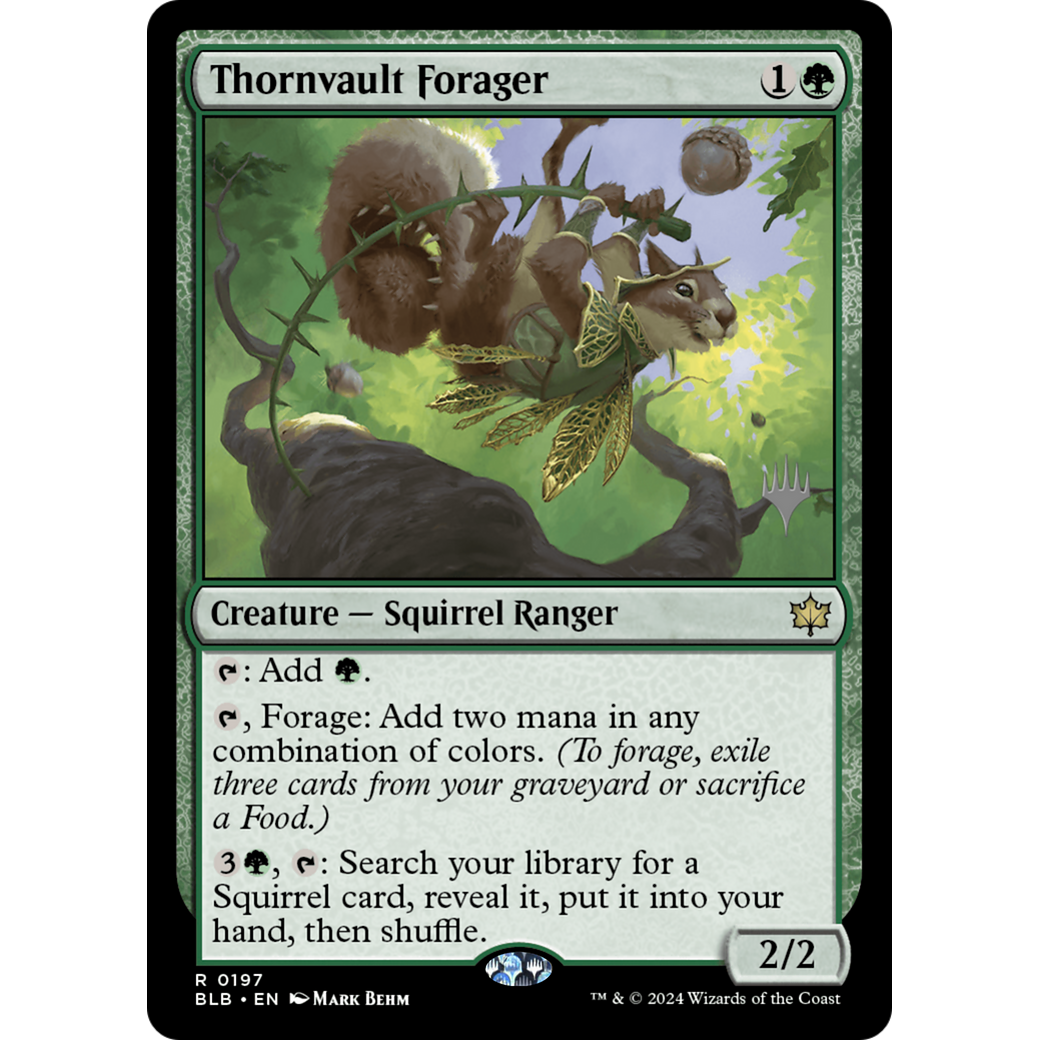 Thornvault Forager (PPBLB-197P) - Bloomburrow Promos Foil