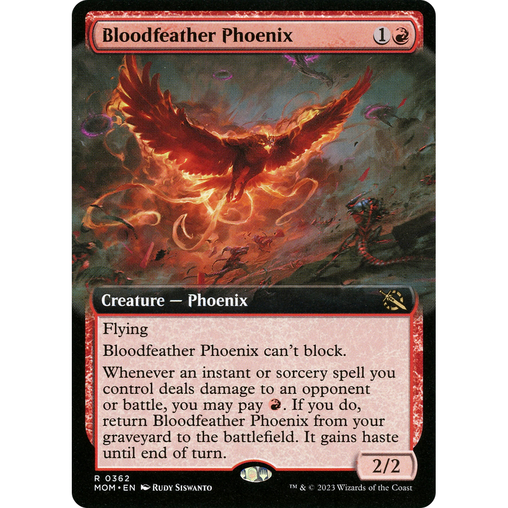 Bloodfeather Phoenix (MOM-362) - March of the Machine: (Extended Art) Foil