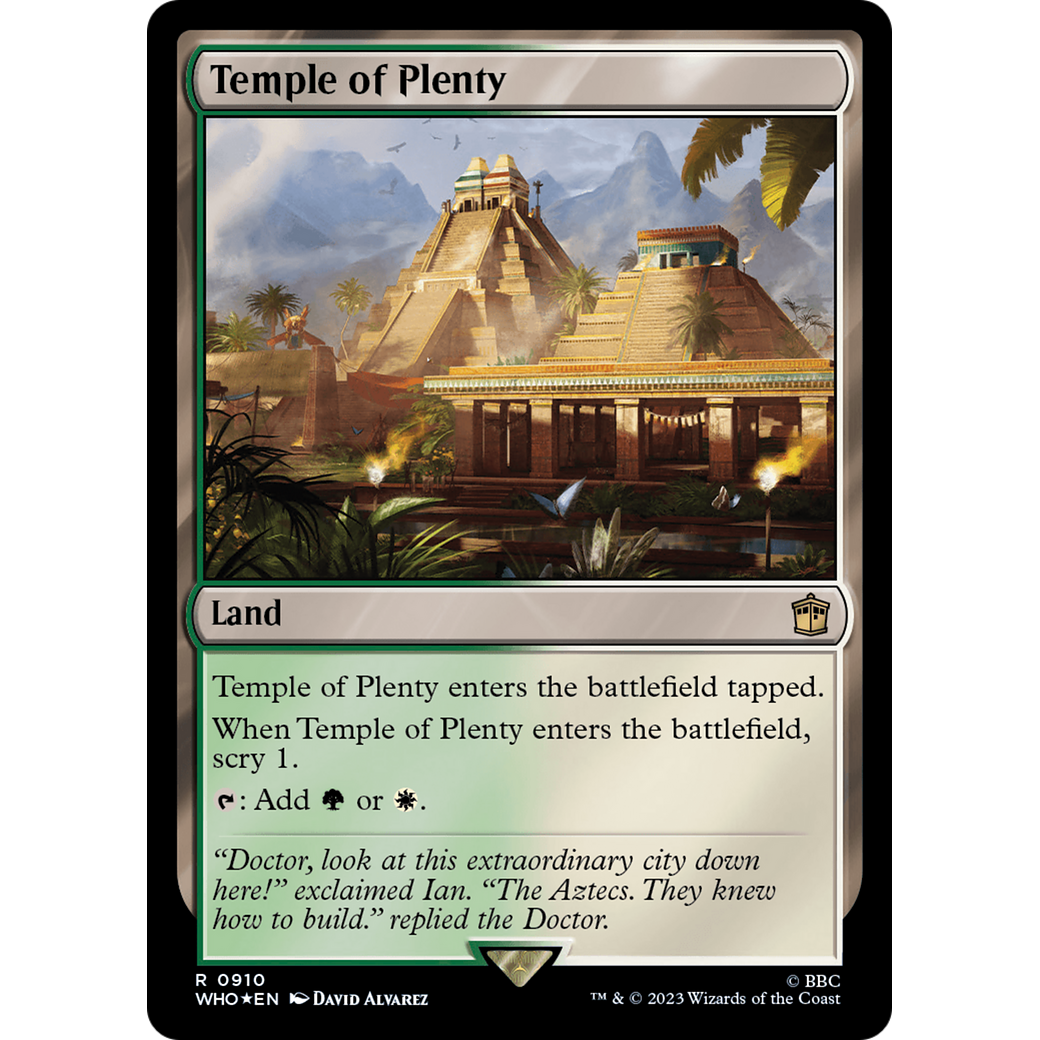 Temple of Plenty (Surge Foil) (WHO-910) - Doctor Who Foil