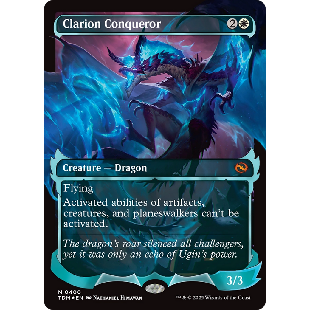 Clarion Conqueror (TDM-400) - Tarkir: Dragonstorm: (Showcase) (Borderless) Foil