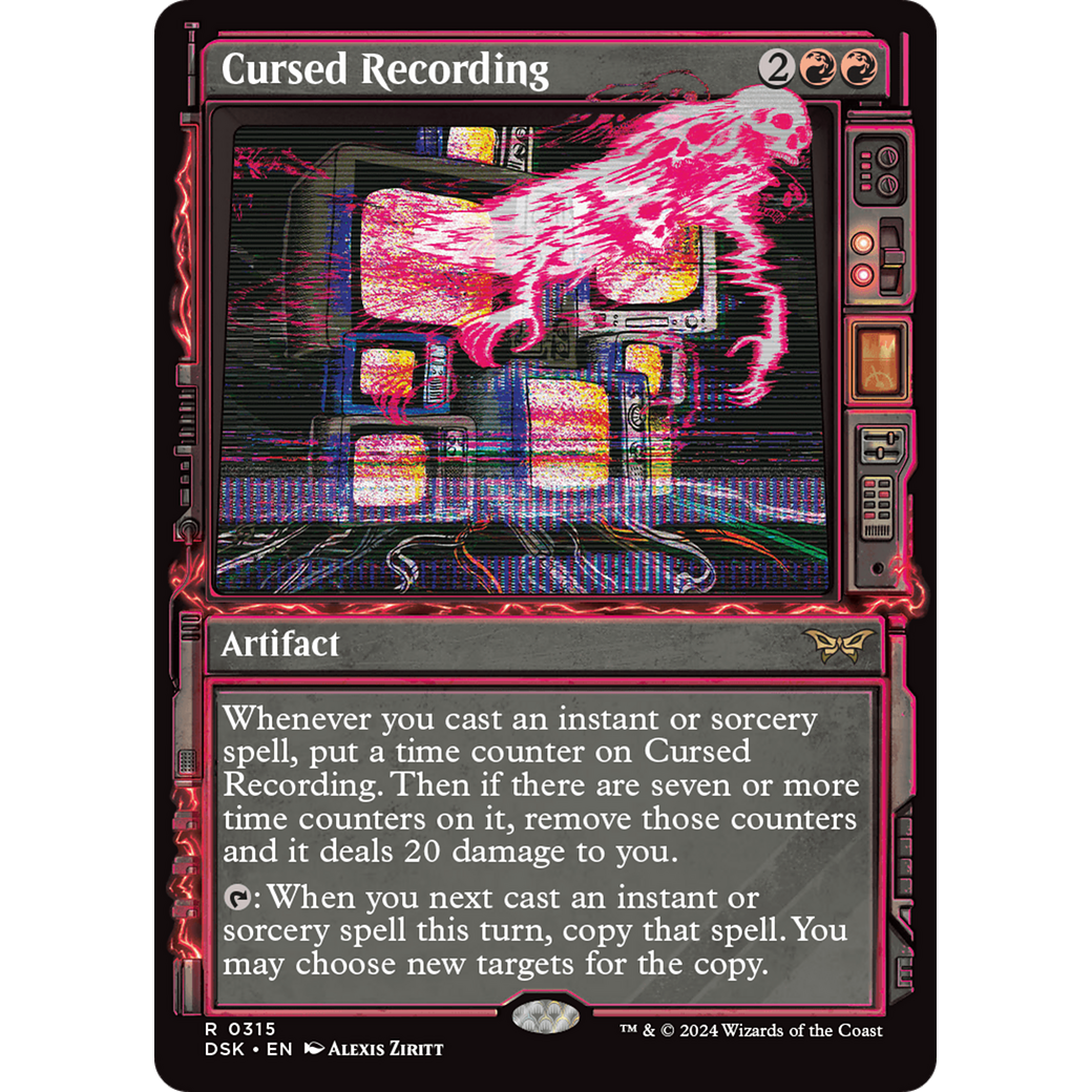 Cursed Recording (DSK-315) - Duskmourn: House of Horror: (Showcase) Foil