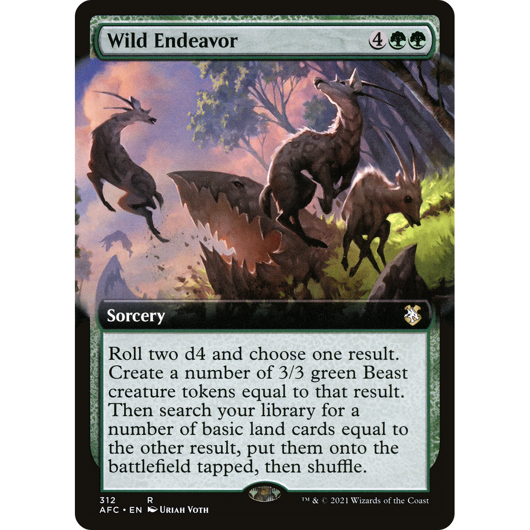 Wild Endeavor (AFC-312) - Forgotten Realms Commander: (Extended Art)