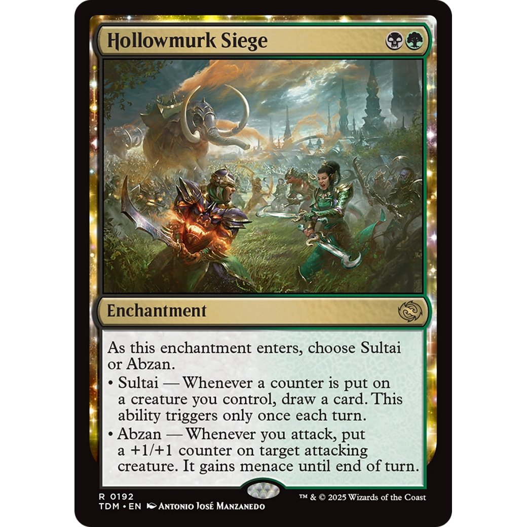 Hollowmurk Siege (TDM-192) - Tarkir: Dragonstorm: (enchantment)