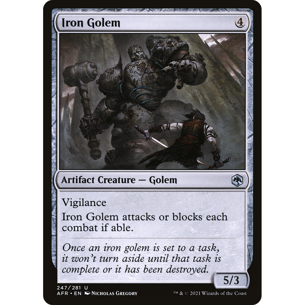 Iron Golem (AFR-247) - Adventures in the Forgotten Realms