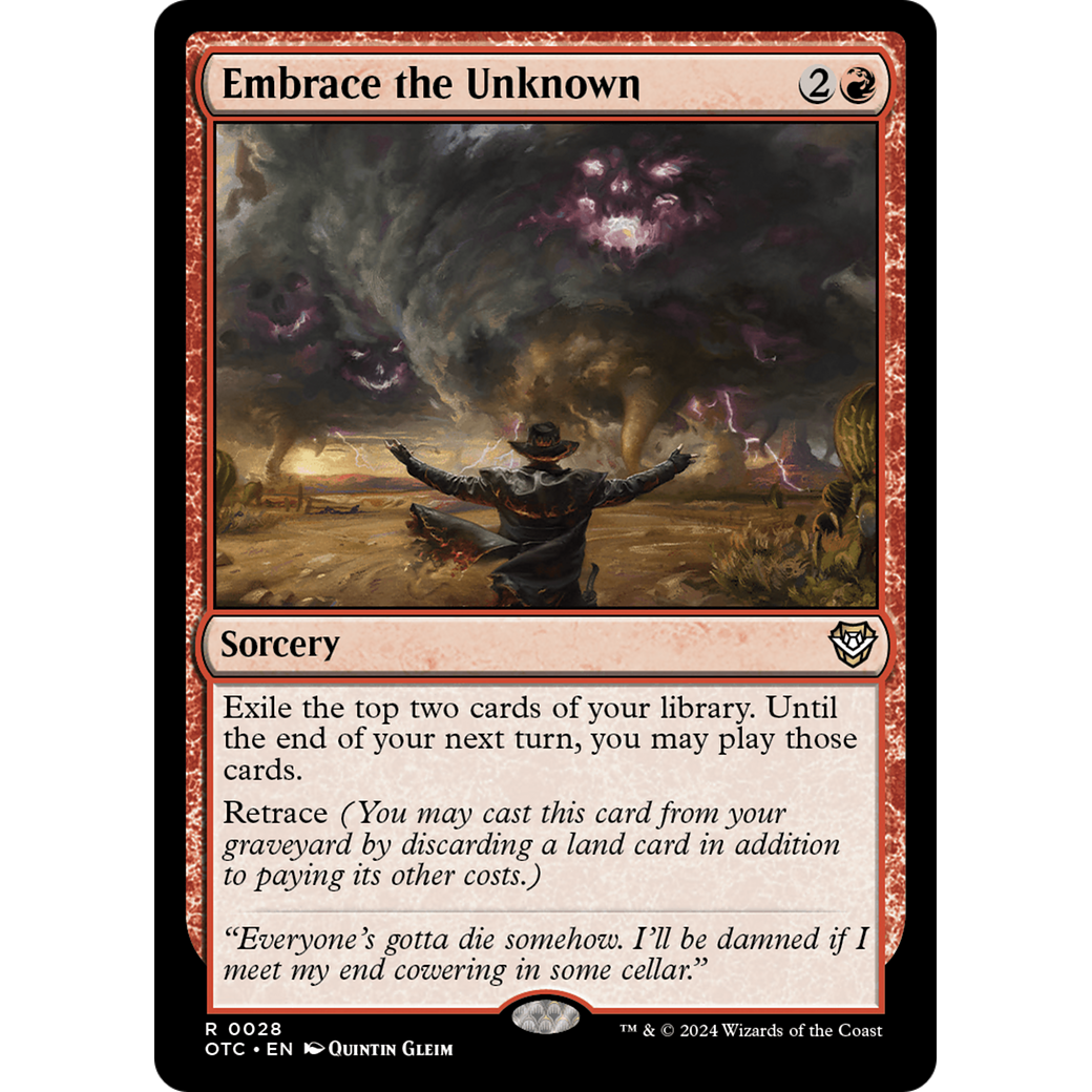 Embrace the Unknown (OTC-028) - Outlaws of Thunder Junction Commander