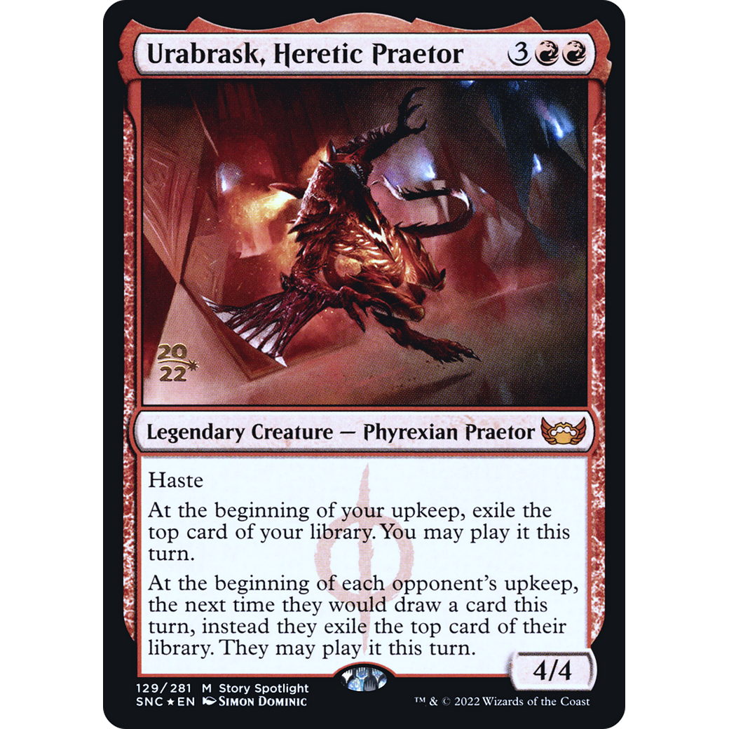 Urabrask, Heretic Praetor (PRE-129) - Streets of New Capenna Promos Foil