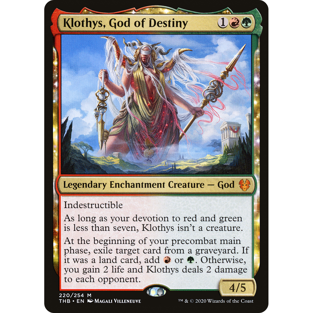 Klothys, God of Destiny (THB-220) - Theros Beyond Death: (enchantment) Foil