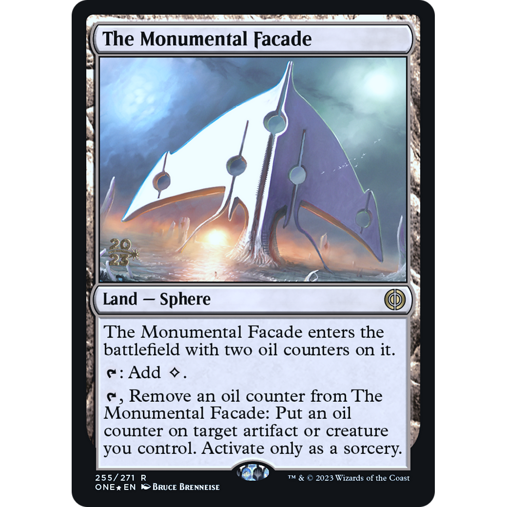 The Monumental Facade (PRE-255S) - Phyrexia: All Will Be One Promos Foil
