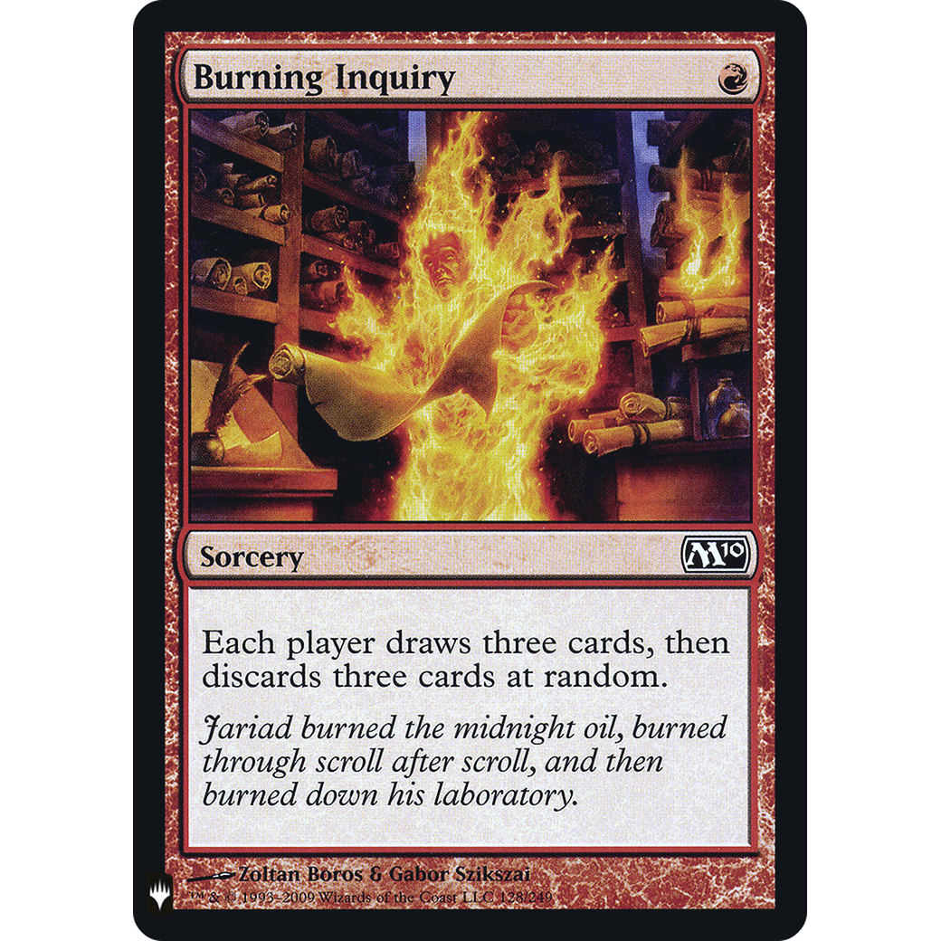 Burning Inquiry (LIST-128) - The List