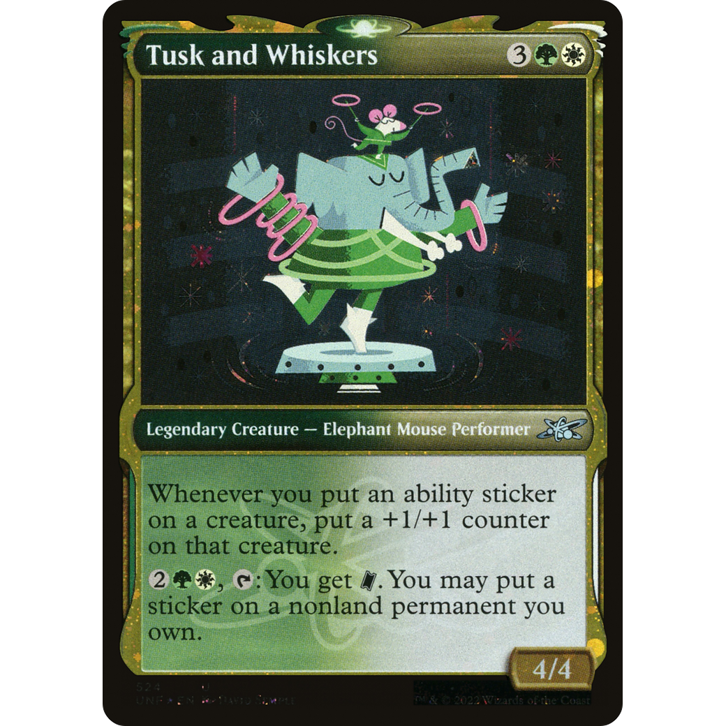 Tusk and Whiskers (Showcase) (Galaxy Foil) (UNF-524) - Unfinity: (Showcase) Foil
