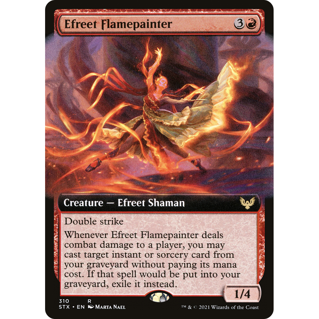 Efreet Flamepainter (Extended Art) (STX-310) - Strixhaven: School of Mages: (Extended Art) Foil