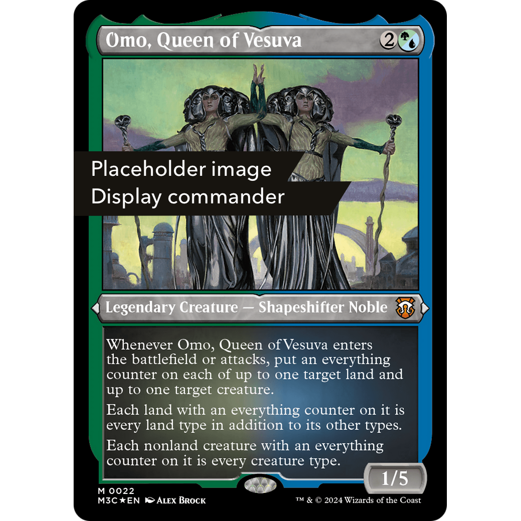 Omo, Queen of Vesuva (Display Commander) (Ripple Foil) - Thick Stock (M3C-149) - Modern Horizons 3 Commander