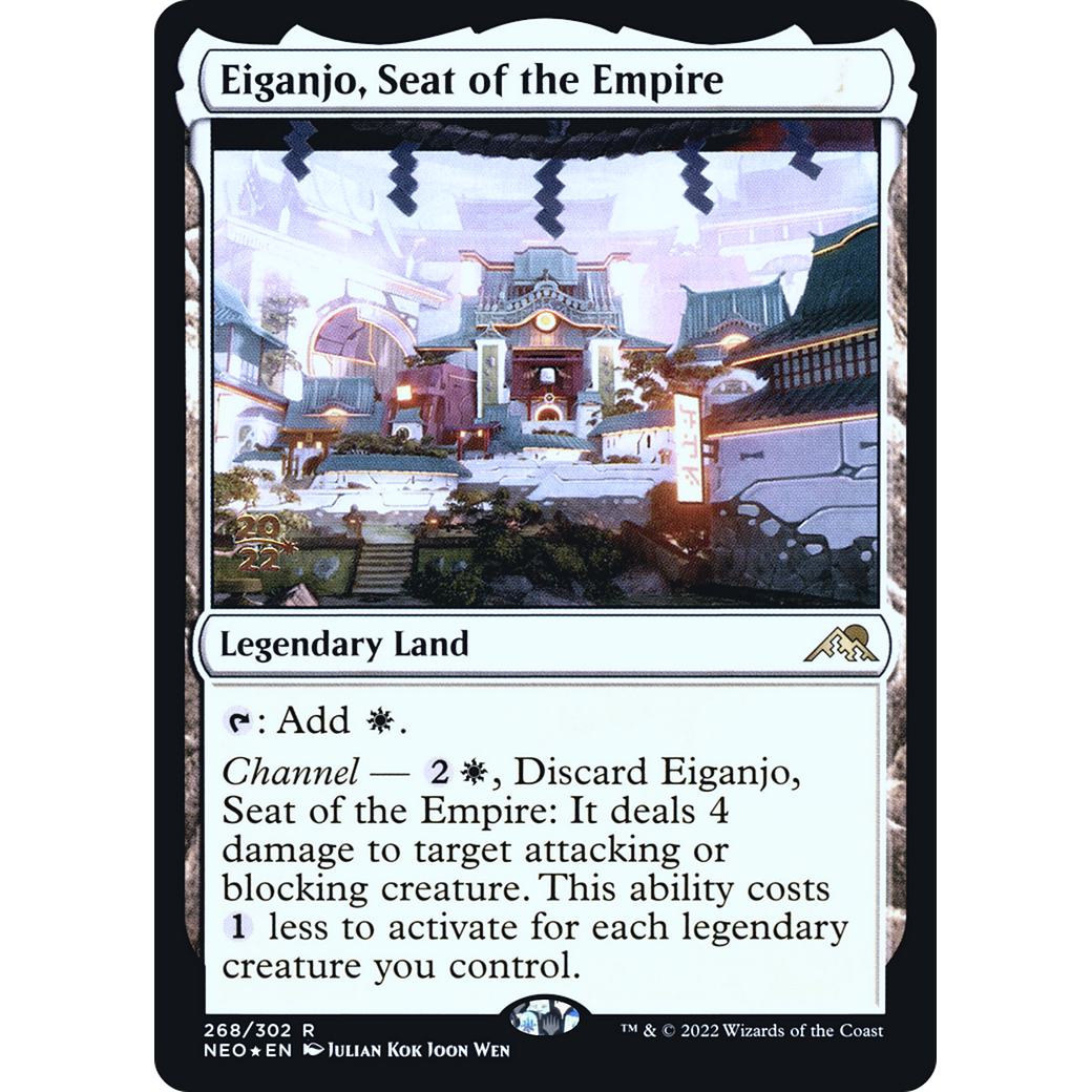 Eiganjo, Seat of the Empire (PRE-268S) - Kamigawa: Neon Dynasty Promos Foil