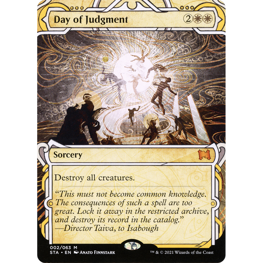 Day of Judgment (STA-002) - Strixhaven Mystical Archive: (Showcase) (Borderless) Foil