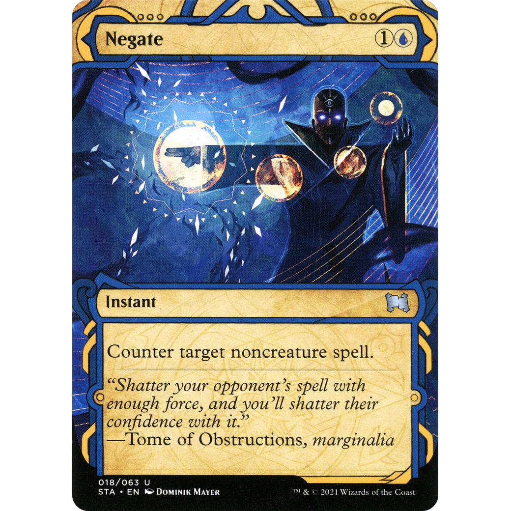 Negate (STA-018) - Strixhaven Mystical Archive: (Showcase) (Borderless) Foil