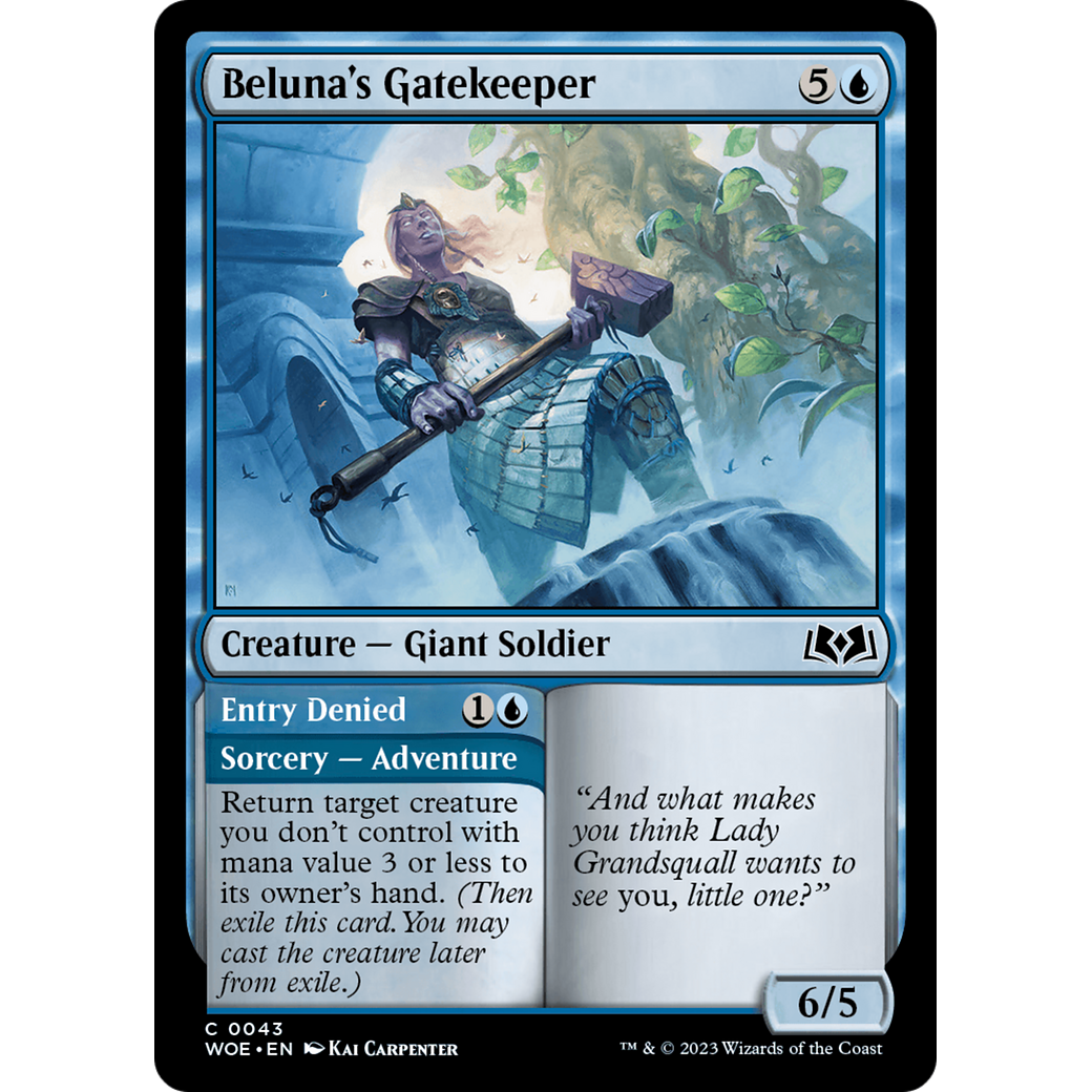 Beluna's Gatekeeper // Entry Denied (WOE-043) - Wilds of Eldraine Foil