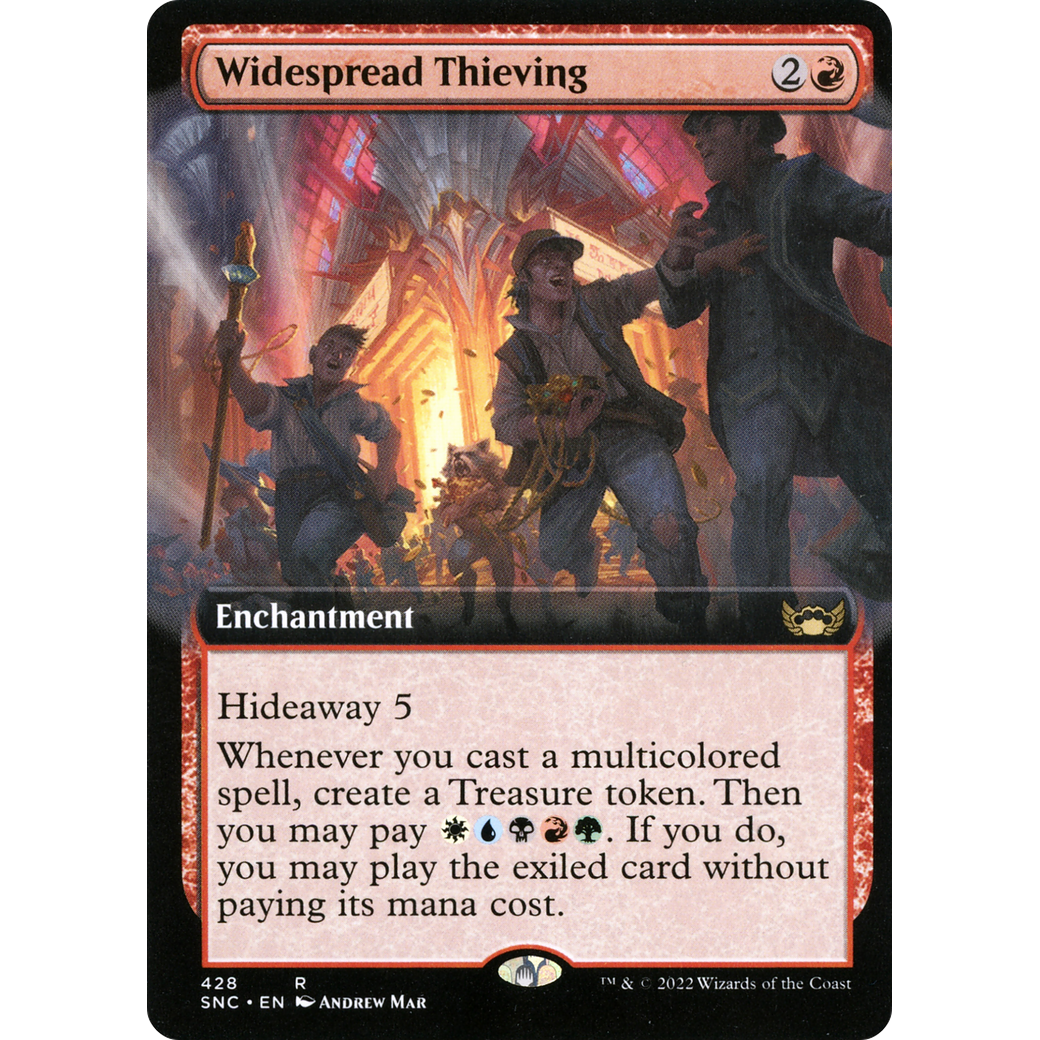 Widespread Thieving (Extended Art) (SNC-428) - Streets of New Capenna: (Extended Art)