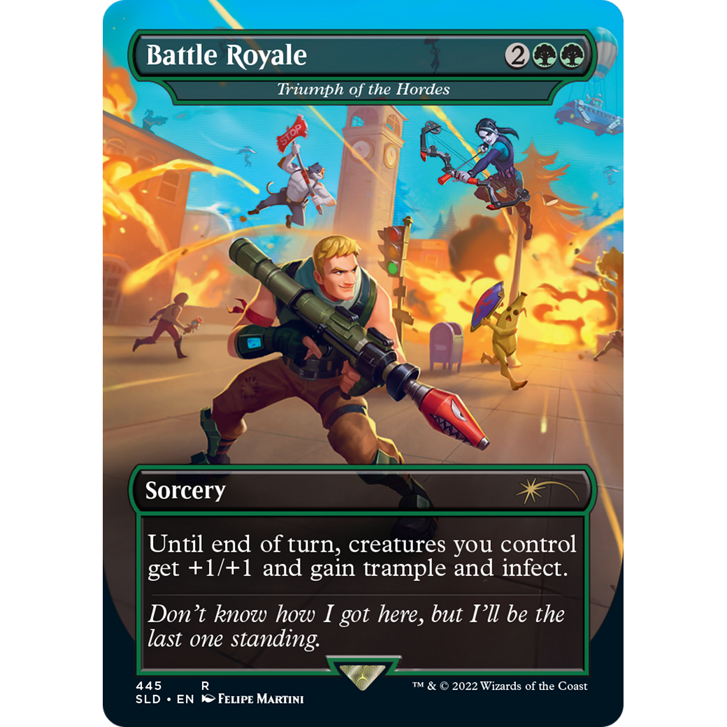 Battle Royale - Triumph of the Hordes (SLD-445) - Secret Lair Drop / Battle Royale (Borderless) Foil