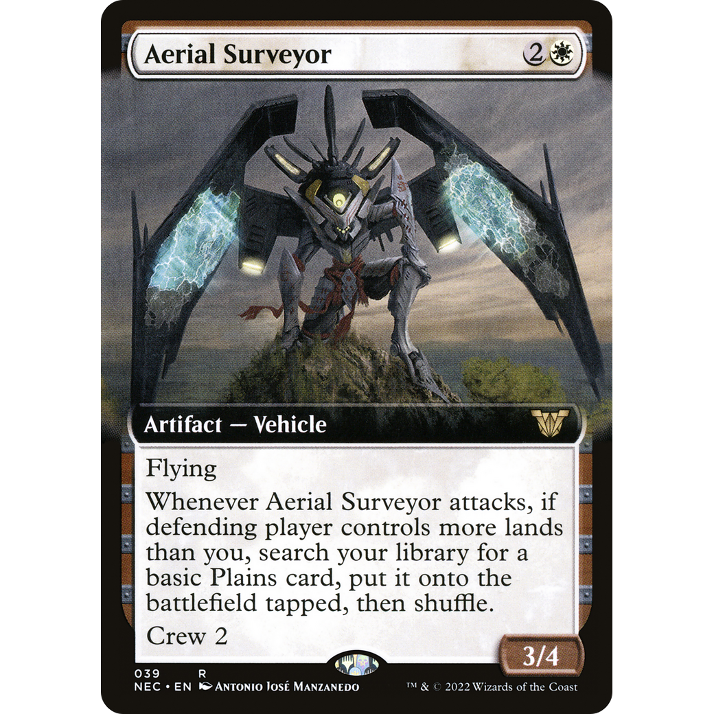 Aerial Surveyor (Extended Art) (NEC-039) - Neon Dynasty Commander: (Extended Art)