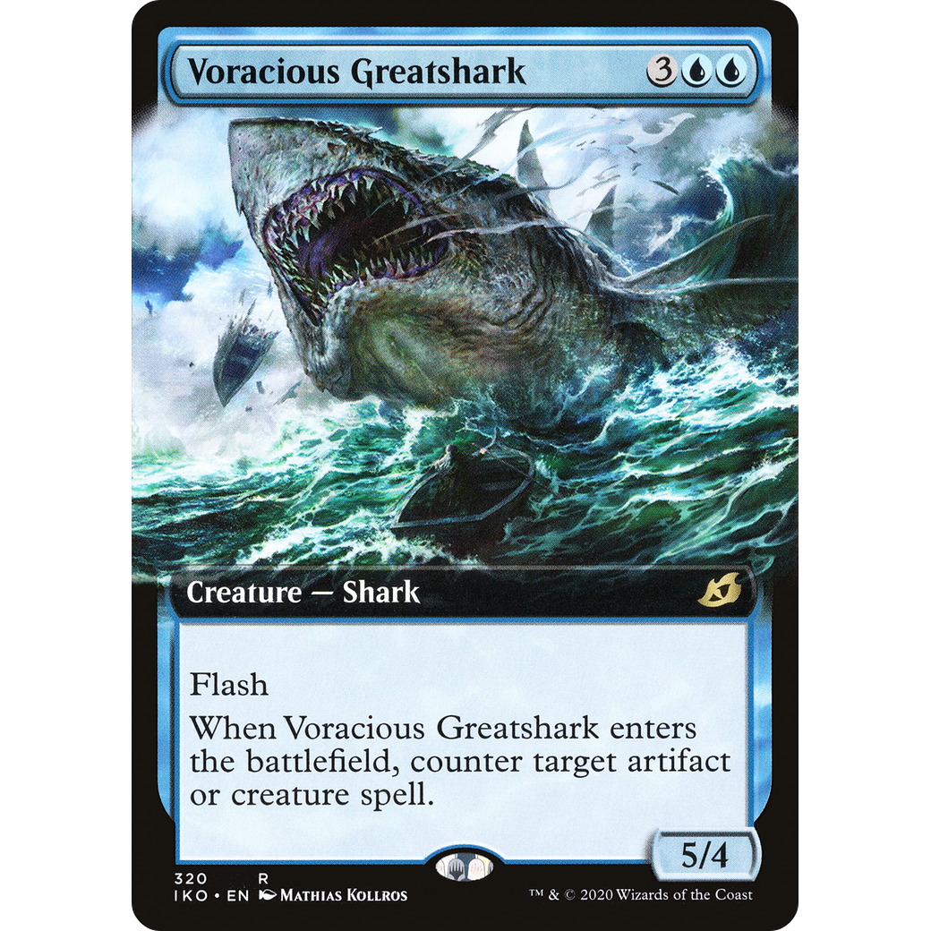 Voracious Greatshark (Extended Art) (IKO-320) - Ikoria: Lair of Behemoths: (Extended Art)