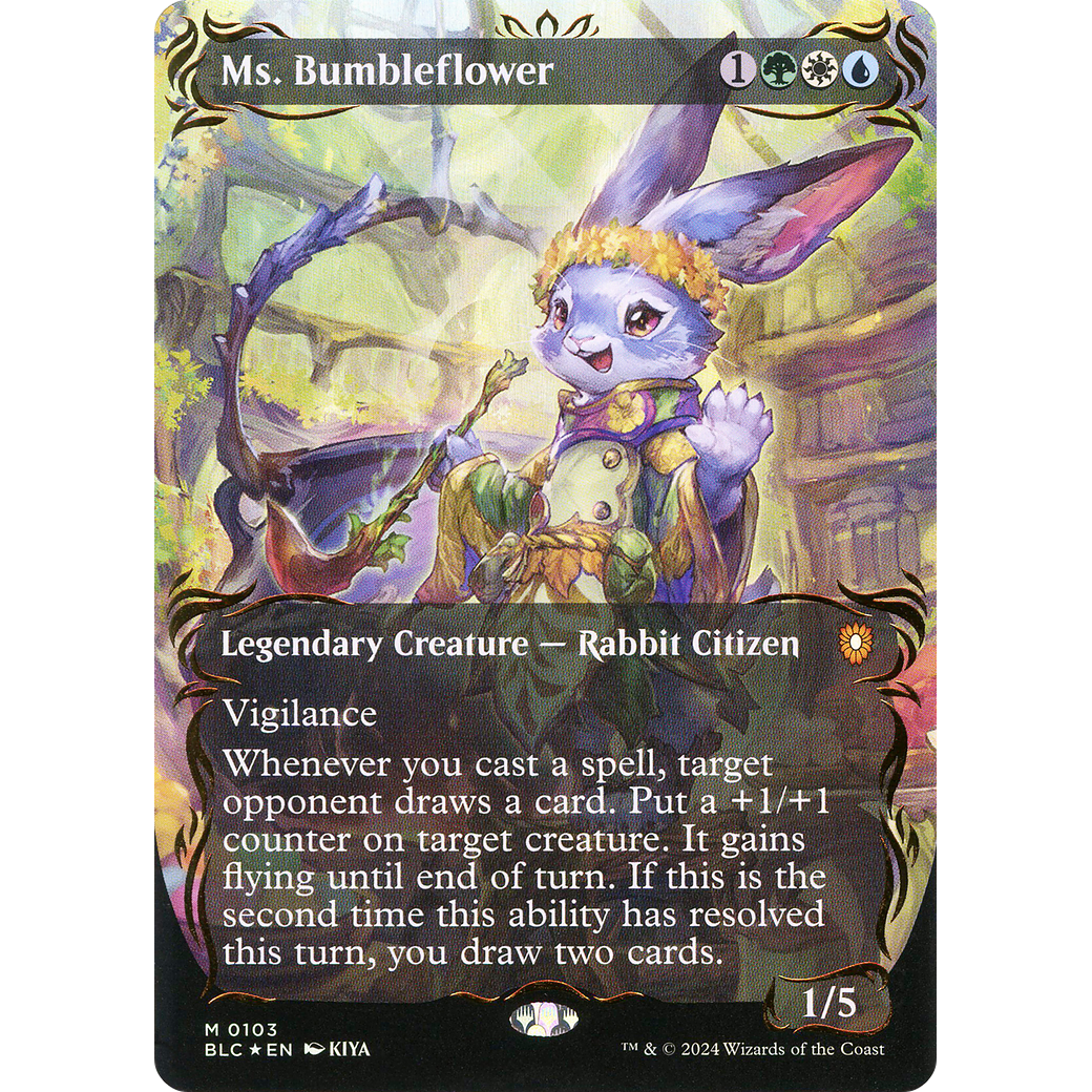 Ms. Bumbleflower (BLC-103) - Bloomburrow Commander (Borderless) Foil