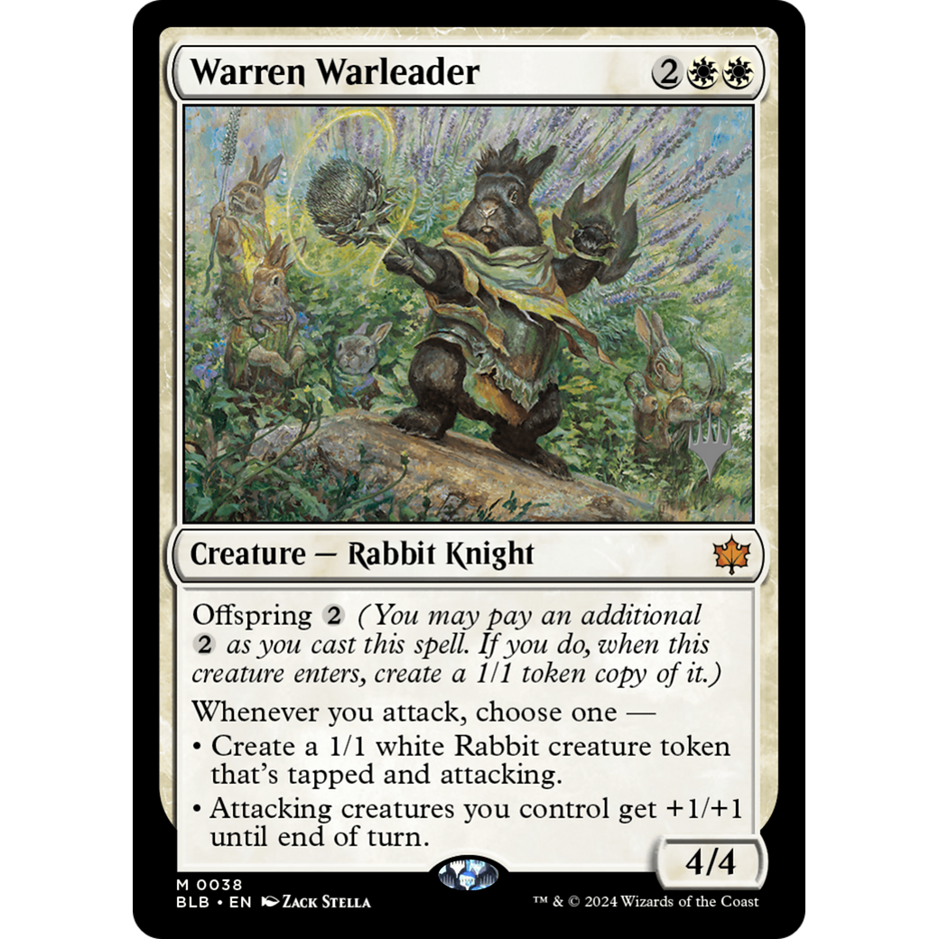 Warren Warleader (PPBLB-38P) - Bloomburrow Promos
