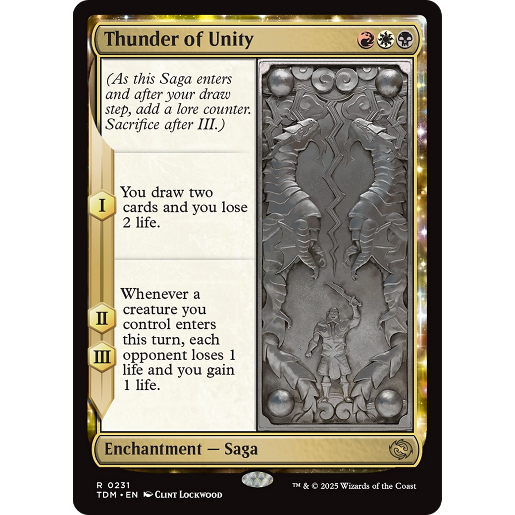 Thunder of Unity (TDM-231) - Tarkir: Dragonstorm: (enchantment)