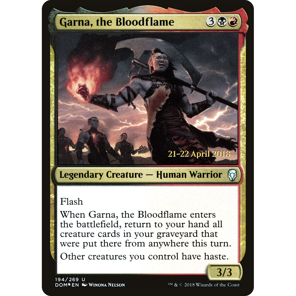 Garna, the Bloodflame (PRE-194) - Dominaria Promos Foil
