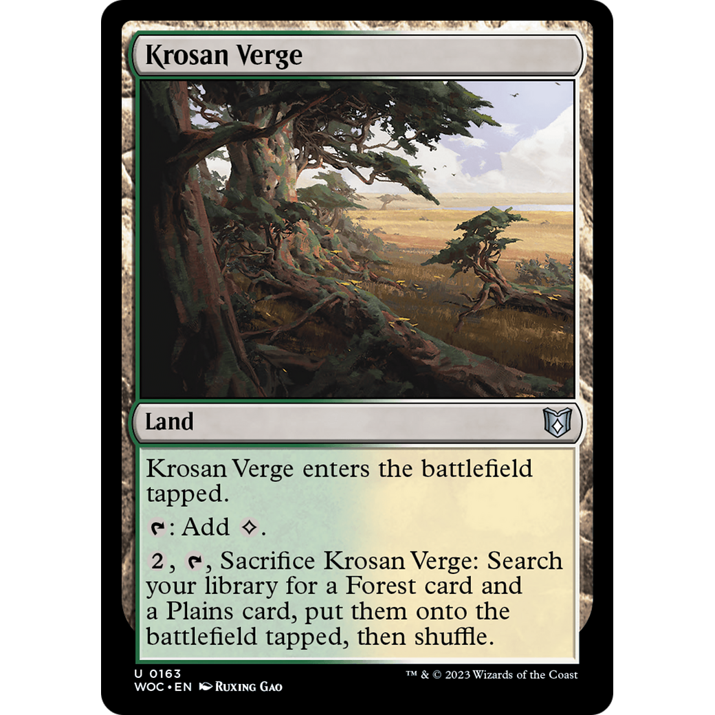 Krosan Verge (WOC-163) - Wilds of Eldraine Commander
