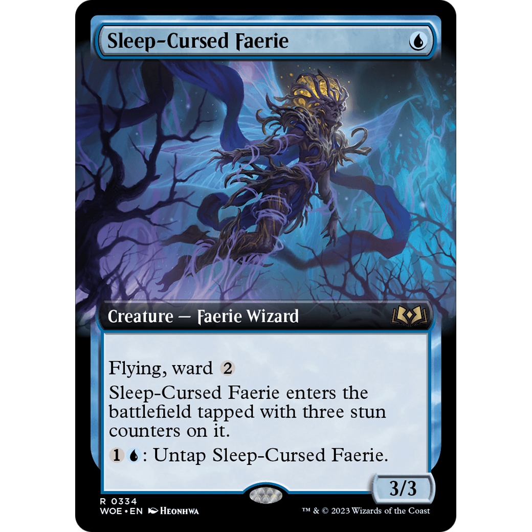 Sleep-Cursed Faerie (WOE-334) - Wilds of Eldraine: (Extended Art) Foil