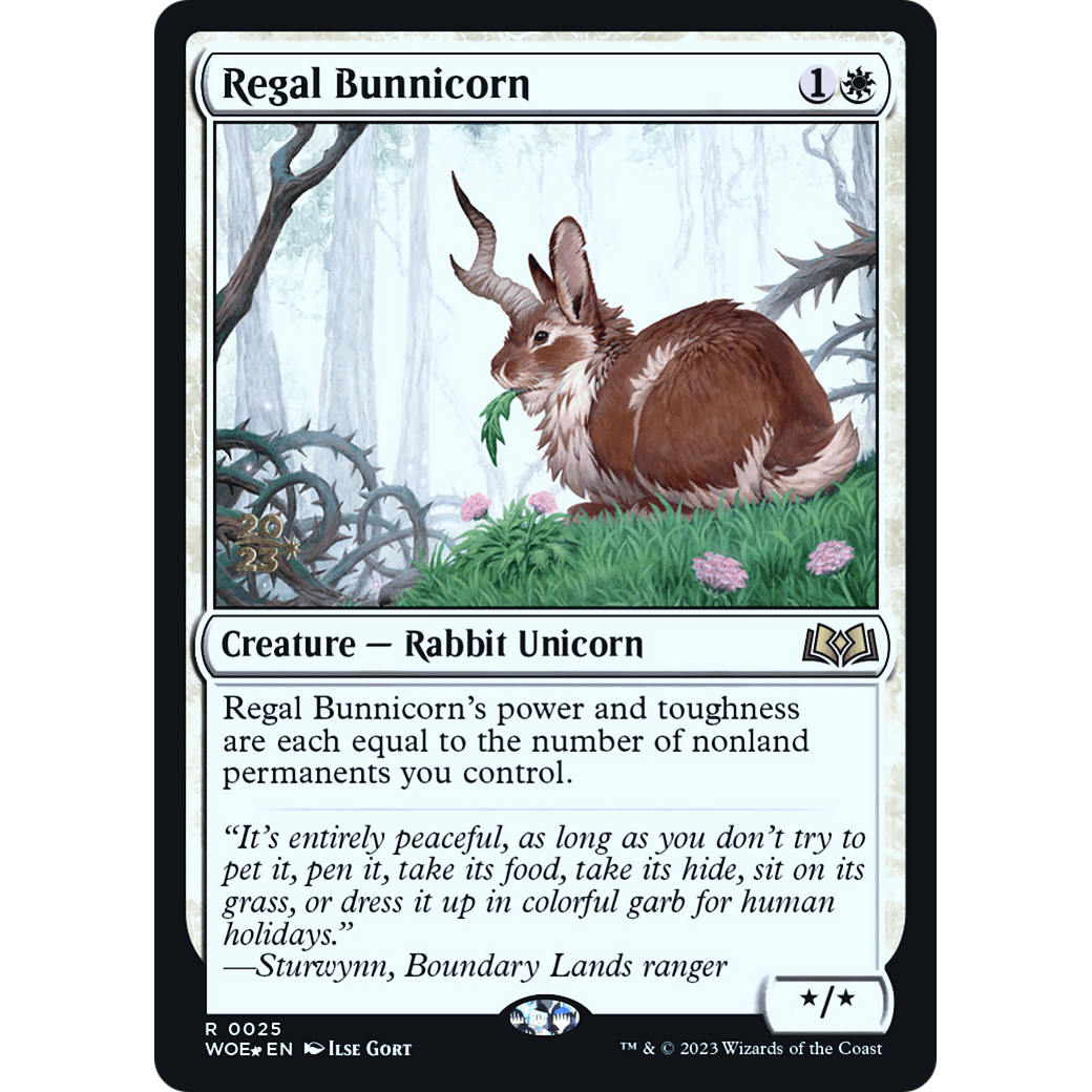 Regal Bunnicorn (PRE-25S) - Wilds of Eldraine Promos Foil