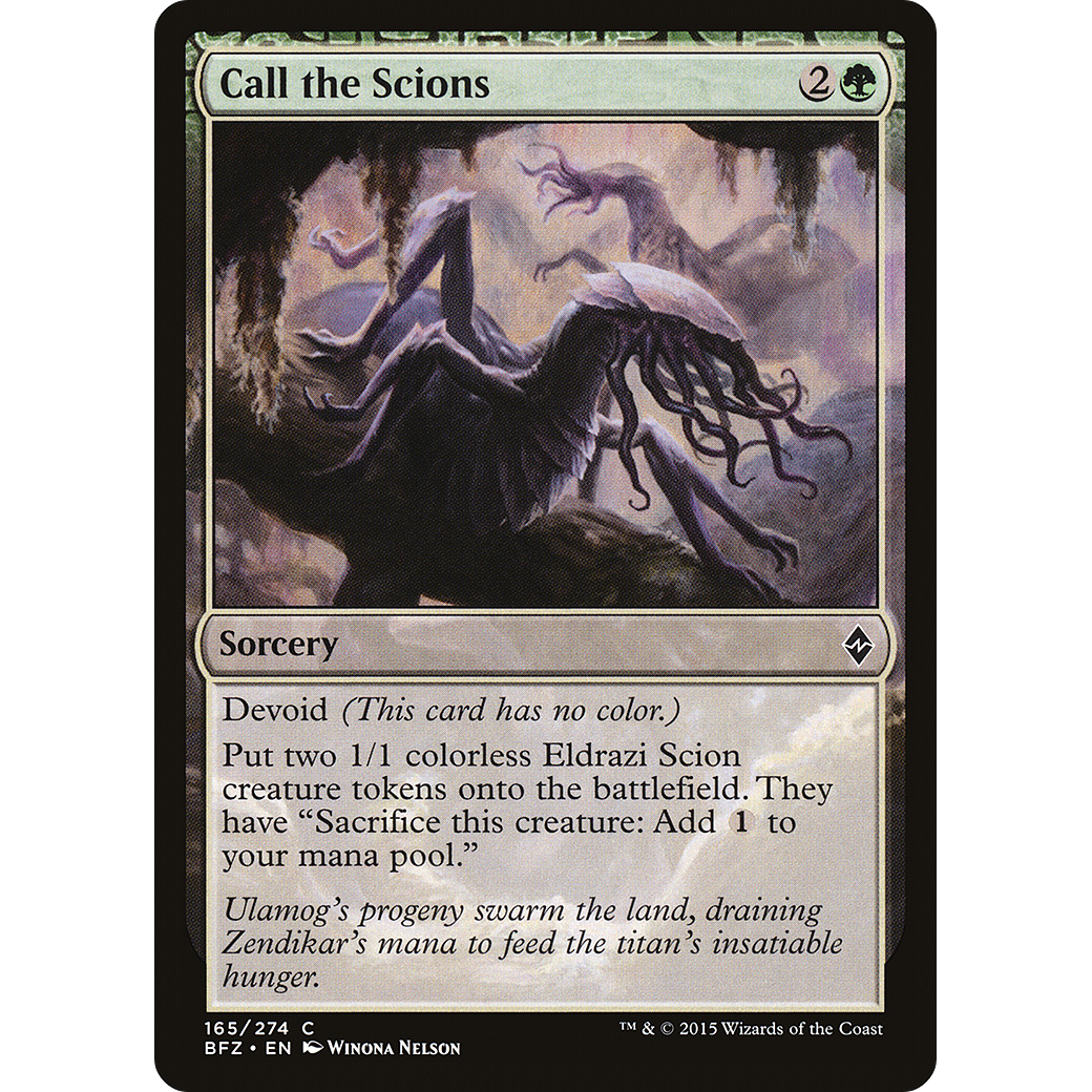 Call the Scions (BFZ-165) - Battle for Zendikar: (devoid) Foil