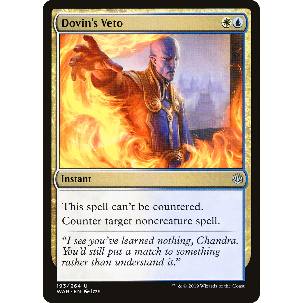 Dovin's Veto (WAR-193) - War of the Spark Foil