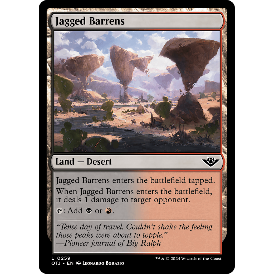 Jagged Barrens (OTJ-259) - Outlaws of Thunder Junction Foil