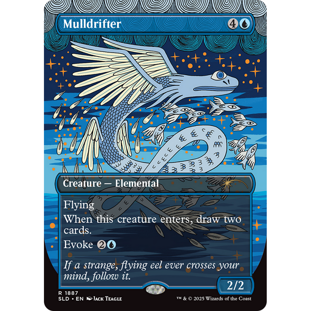 Mulldrifter (Rainbow Foil) (SLD-1887) - Secret Lair Drop (Borderless) Foil