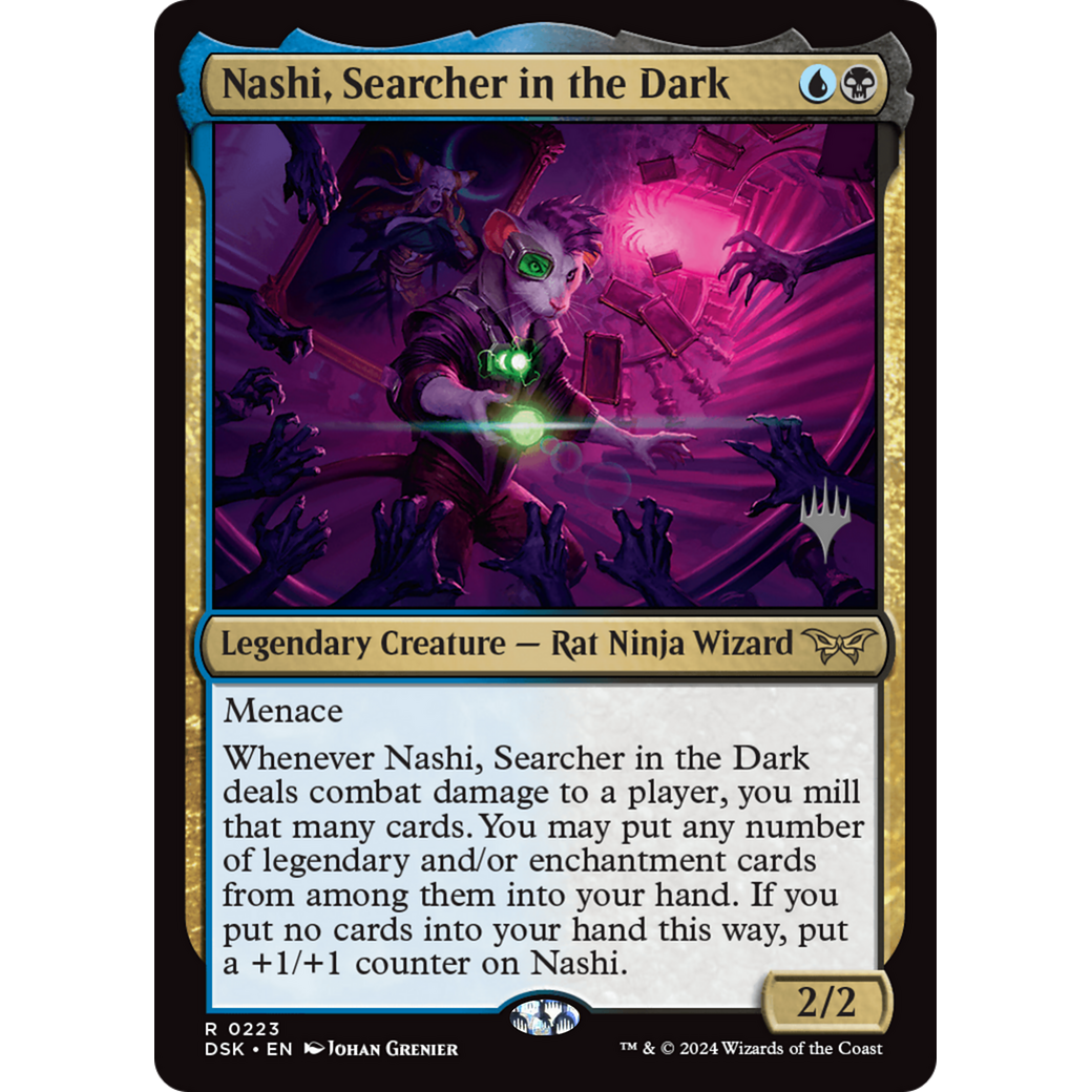Nashi, Searcher in the Dark (PPDSK-223P) - Duskmourn: House of Horror Promos