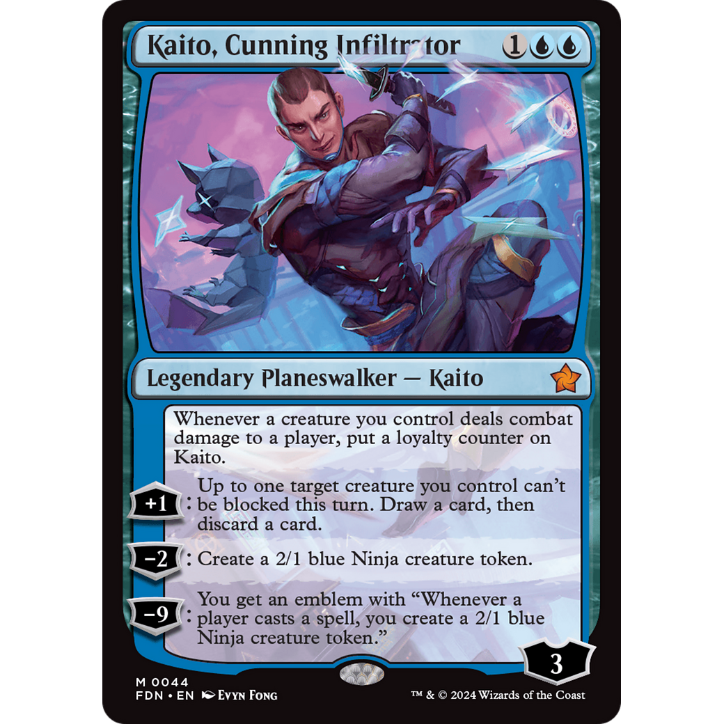 Kaito, Cunning Infiltrator (FDN-044) - Foundations Foil